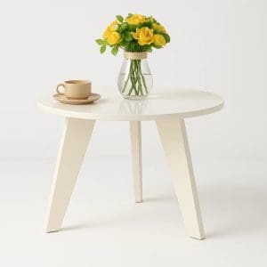 Mesa de Centro Ivy com Gavetas 100% MDF Off-White