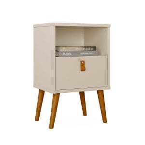 Mesa de Cabeceira Búzio 1 Gaveta Off-White