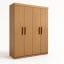 Guarda-Roupa Solteiro 4 Portas Memphis 3 Gavetas 1,38m 100% MDF Cinamomo
