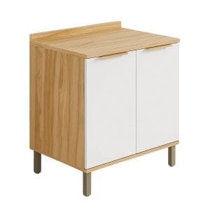 Balcão de Cozinha Pandora 2 Portas 0,80m x 0,90m Tampo Retangular Pés Reguláveis 100% MDF