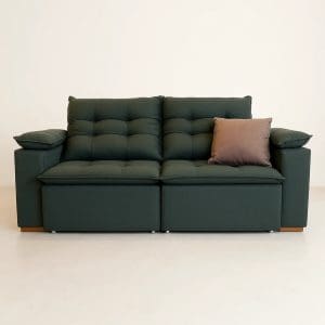 Sofá Retrátil e Reclinável Astreu 2,00m 3 Lugares Linho Verde