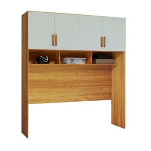 Módulo Aéreo Sonhare Casal Queen com Portas 100% MDF BP Naturale Off-White