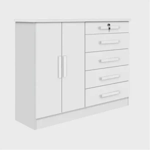 Cômoda Columbus 6 Gavetas 100% MDF 1,36x1,10m Branco