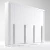 Guarda-Roupa Casal 8 Portas Boston Ripado com Sapateira 8 Gavetas 2,75m 100% MDF Branco
