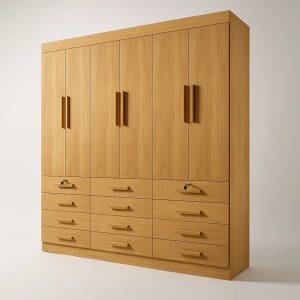 Guarda-Roupa Casal 6 Portas Austin Plus 12 Gavetas 2,40m 100% MDF Cinamomo