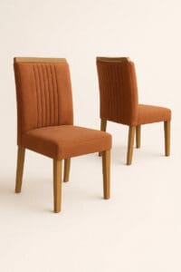 Kit 2 Cadeiras Jaspe 100% MDF Espuma D23 Selada Boucle Terracota