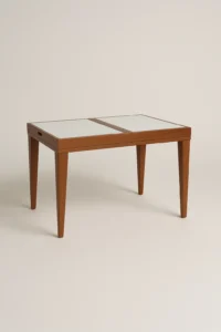 Mesa de Jantar Extensível Gênova 1,20m a 1,80m 100% MDF Imbuia Off-White