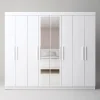 Guarda-Roupa Casal 8 Portas Bravo Easy Slim 4 Gavetas 2,36m 100% MDF Branco