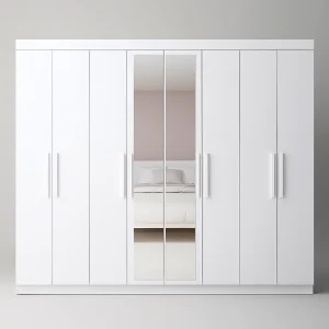 Guarda-Roupa Casal 8 Portas Bravo Easy Slim 4 Gavetas 2,36m 100% MDF Branco