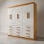 Guarda-Roupa Casal 6 Portas Austin Plus 12 Gavetas 2,40m 100% MDF Cinamomo Off-White