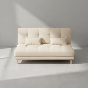 Sofá-Cama Madrid 1,82m Espuma D26 Linho Bege Acinzentado
