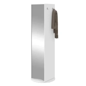 Sapateira Giratória com Espelho Milly 0,60m Branco