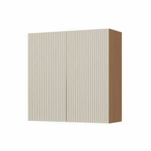 Armário de Cozinha Simone Mendes 0,80m Portas Ripadas Slow Motion 100% MDF Carvalho Greige