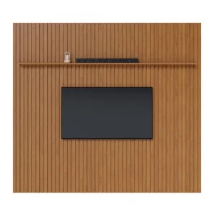 Painel Ripado Trevo com prateleira com led 277cm - Nature