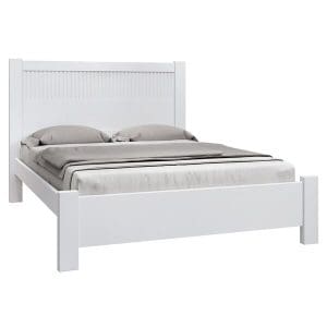 Cama Casal Queen Orlando Plus Ripado 100% MDF 1,53m x 2,00m Branco