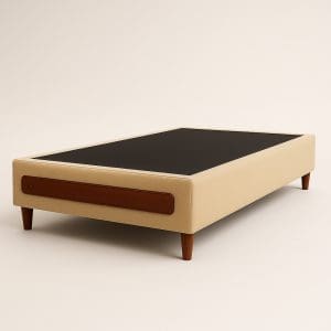 Base Box Casal Itália 1,38x1,88m Bege Marrom