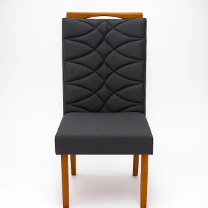 Kit 2 Cadeiras Évora Madeira Maciça Assento Veludo Preto