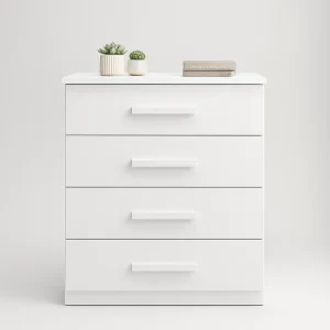 Cômoda Space 4 Gavetas 100% MDF Branco