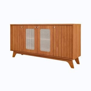 Buffet Rubi com Telinha 1,52m Cinamomo Design Ripado Pés Inclinados