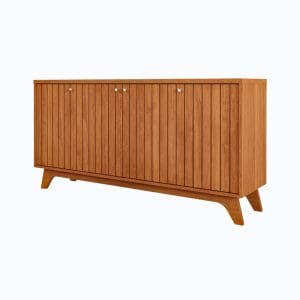 Buffet Rubi 1,52m Cinamomo 2 Portas Ripadas Pés Inclinados