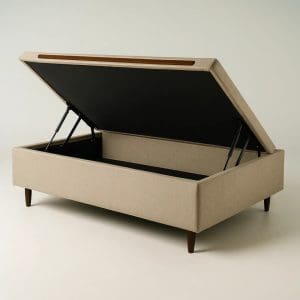 Box Baú Solteiro Itália 0,88x1,88m Bege