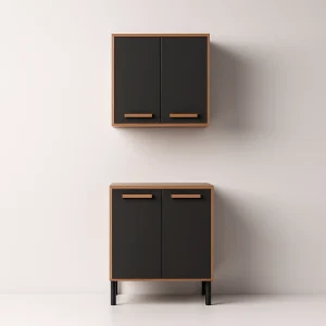 Cozinha Completa Júpiter 2 Peças 80cm Cinamomo Grafite